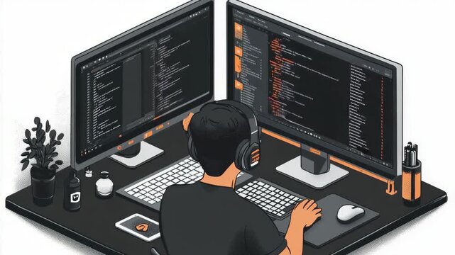 selective focus professional ensuring seamless data exchange between services and backend