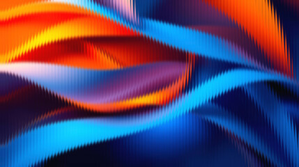 Vibrant abstract design with swirling blue and orange hues
