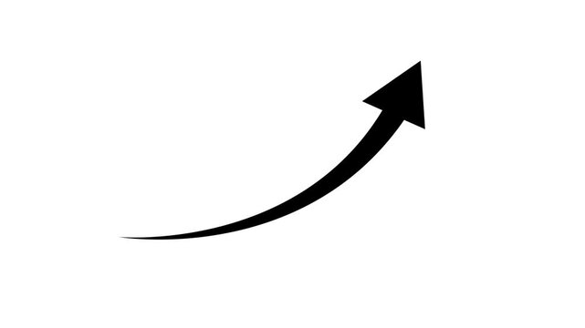 Increasing business graph chart icon animation. Business development graph chart showing marketing sales. Success, Business growth graph concept.