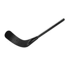 Hockey stick with water drops on black background