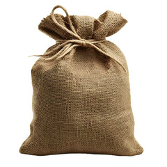 Jute Burlap Sack Bag Isolated on Transparent Background