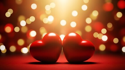 Vibrant red apples with blurred bokeh lights background