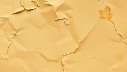 Close-up of aged, wrinkled paper with creases and tears, showing texture and discoloration, old paper texture, aged