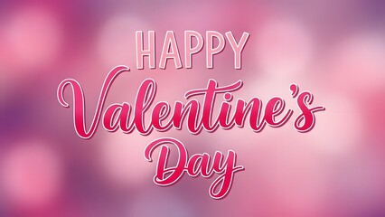 Happy valentine's day greeting card with pink background