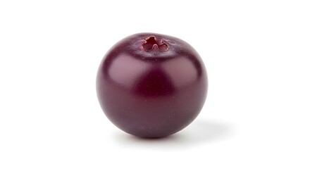 Obraz premium Single dark purple plum isolated on white background