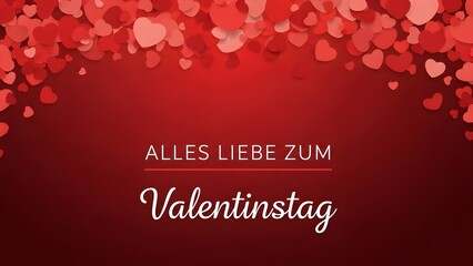 Valentine's day greeting card with hearts