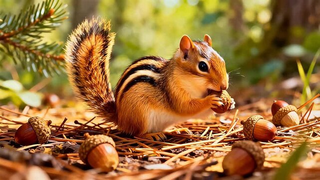 squirrel eating nut