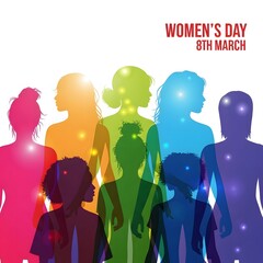 Celebrating women's day empowering women equality for all on 8th march