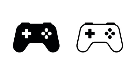 Game Controller Icon Vector: Simple Gamepad, Joypad, and Joystick Symbol for Gaming, Esports, and Entertainment Apps © HeLLo WorLd