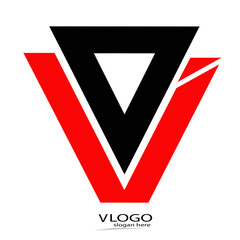  logo for business letter V logo
