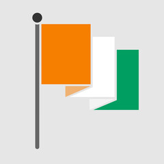 National flag of Ivory Coast design