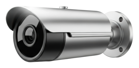 Security camera installation urban area product modern surveillance isolated on transparent background