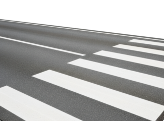 Pedestrian crossing alert urban street traffic safety clear view isolated on transparent background