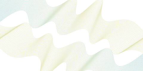 Fototapeta premium Colorful Abstract Wave Background, Blue Green Yellow Flowing Lines Design