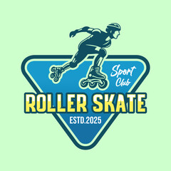 Fototapeta premium Roller skate club logo emblem vector design