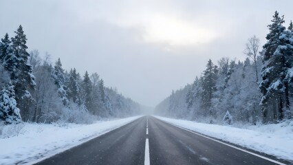 Obraz premium road in winter
