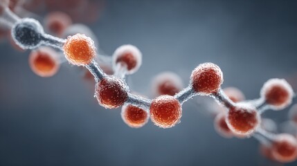 Molecular structure with vibrant elements representing chemical bonds in a scientific exploration of organic compounds