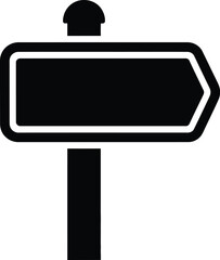 Fototapeta premium Directional signpost with blank black and white sign