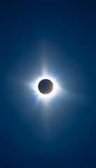 Obraz premium Celestial wonder a stunning solar eclipse reveals cosmic beauty and timeless astronomical grandeur