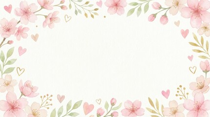 Celebrating spring blooms floral frame design nature graphic art soft pastel environment artistic perspective freshness and beauty concept