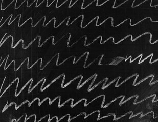 wavy lines, black chalkboard, old blackboard background and texture