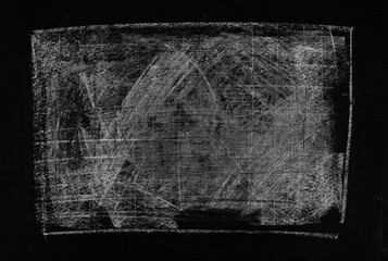 Hand draw frame, black square chalkboard, old blackboard background and texture