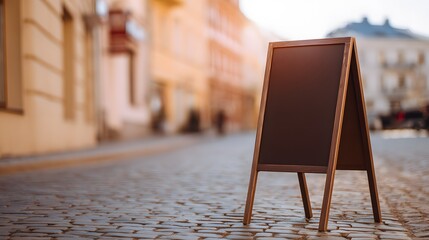 Rustic storefront signage on cobblestone street evokes vintage shopfront display ideas for businesses