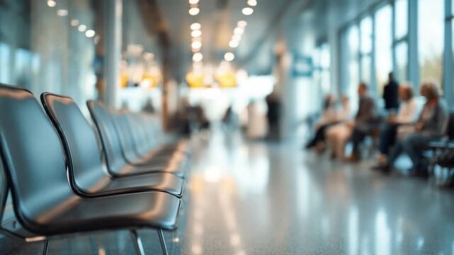 Waiting Room Serenity: A quiet waiting room, filled with anticipation and silent moments, where people find solace before their appointments. The scene embodies patience.