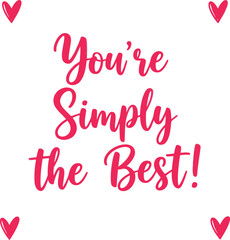 Obraz premium Handwritten Inspirational Quote Card with Pink Hearts and Positive Message for Appreciation