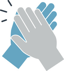 Obraz premium Vector Illustration of High Five Gesture Symbolizing Teamwork, Success, and Celebration