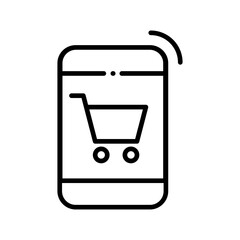 Shopping icon vector. Online shopping Illustration sign. Purchases symbol. Sale logo.