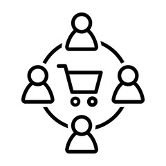 Shopping icon vector. Online shopping Illustration sign. Purchases symbol. Sale logo.