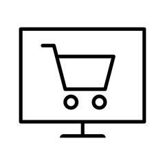 Shopping icon vector. Online shopping Illustration sign. Purchases symbol. Sale logo.