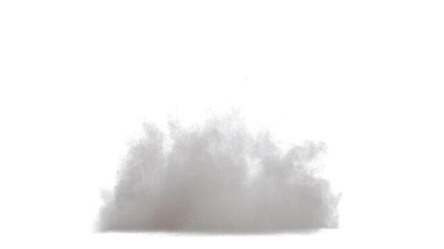 Dust Particle, Dust Explosion, Smoke Explosion Stock Footage Use White Background