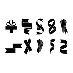 Folded ribbon-inspired solid silhouettes.