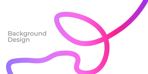 Obraz premium Vibrant Rainbow Gradient Ribbon Abstract Shape on Clean White Background