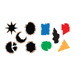 Torn cardboard-edge inspired silhouettes.