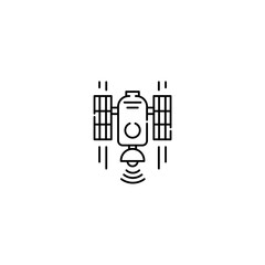 Satellite icon, communication Symbol Outline icon Transparent background Editable Stroke
