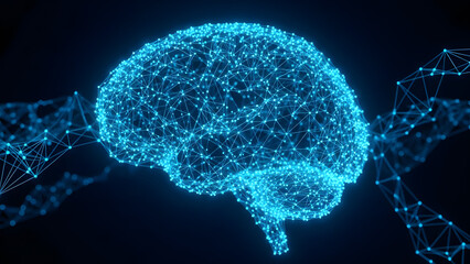 Digital Brain Network Artificial Intelligence Concept