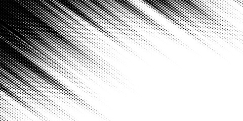 Vector black and white halftone gradient banner, texture template made of lines, illustrations creative pattern paint © MAULIDIARDAN