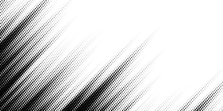 Vector black and white halftone gradient banner, texture template made of lines, illustrations creative