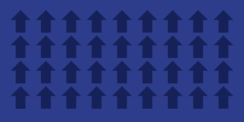 Blue Arrows Pattern on Dark Blue Background