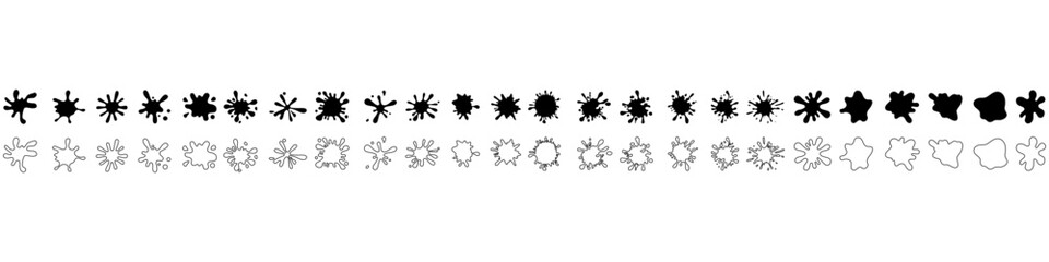 Blot  icon vector set. blotch illustration sign collection. blur symbol. spray Logo. splatter web icons.
