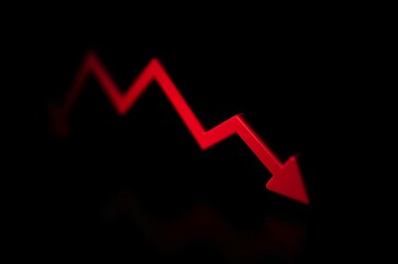 Downward Trend Graph on Dark Background
