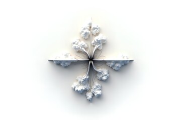 Naklejka premium Abstract Cloud Sculpture on Wall