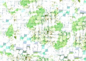 Fototapeta premium Fresh Green Tile Art