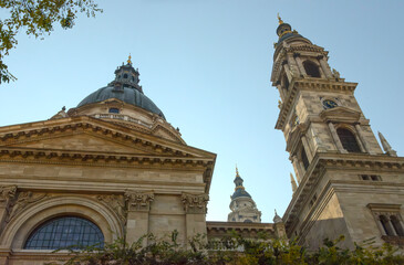 Obraz premium Closeup north facade of St. Stephen's Basilica in Budapest, Hungary.