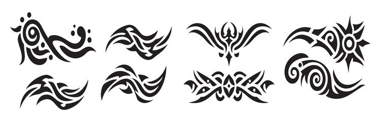 Obraz premium tribal tattoo design vector art illustration