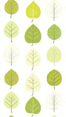 Fototapeta premium Delicate Green Leaf Pattern A Beautiful, Seamless Background for Fresh and Natural Designs