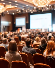 Sustainable Event Management Concept Low Impact Conference with Attendees in Focus